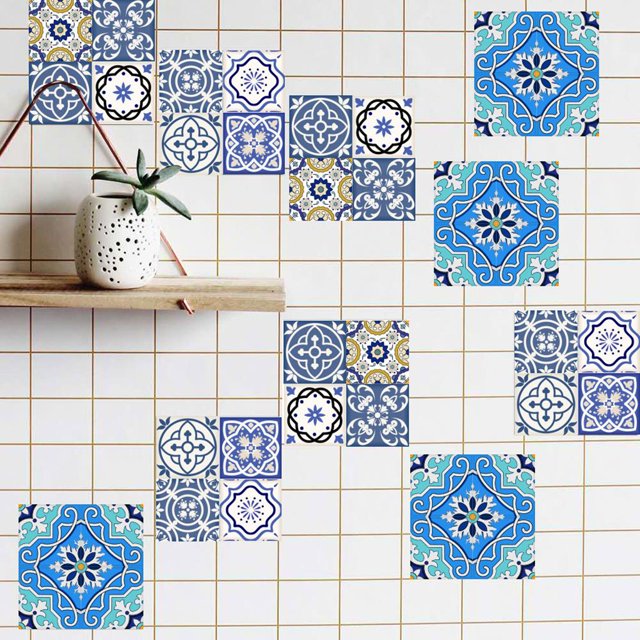 20 Piezas de de Transferencia de de Pared para Decoración Hogar, Calcomanías de para Decoración , Cocina A 10x10cm BLESIY Mosaico de azulejos de pared pegatinas