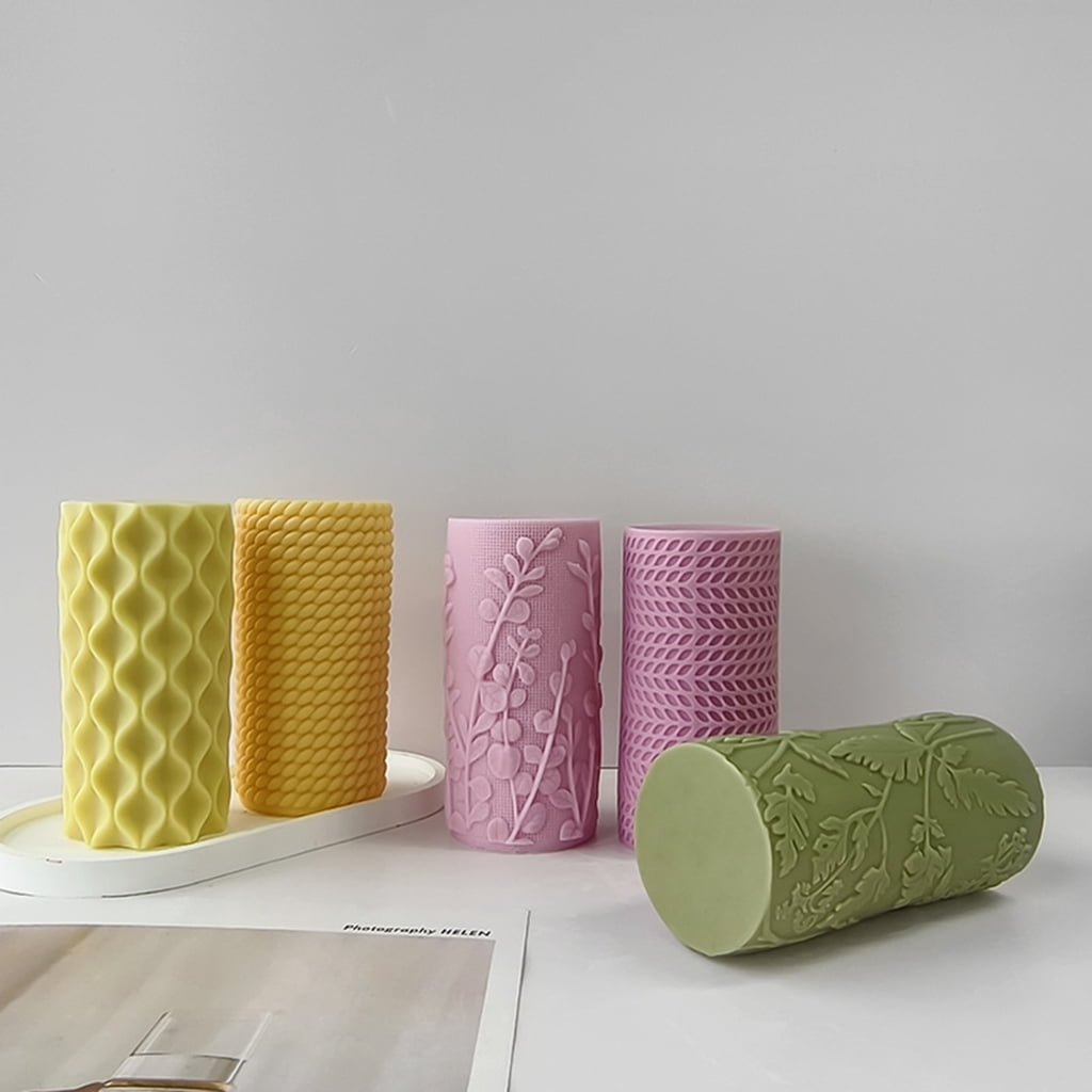 PatungKu Easy Cleaning Silicone Candle Mould With Star Designs Cylindrical Shape Beginner Friendly Candle Making Equipment