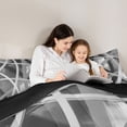 thumbnail image 5 of Castle Fairy Gradient Stripes Twin Comforter Sets,Abstract Watercolor Lines Bedding Set, 5 of 8