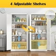 thumbnail image 5 of Kitchen Pantry Cabinet,71”White Metal Pantry Storage Cabinet with Doors and 4 Adjustable Shelves,Kitchen Cabinet with 2 Gold Handles,Tall Cabinet for Livingroom,Pantry, Bathroom,Kitchen, 5 of 8