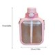 thumbnail image 5 of Advancent Botella de agua con cuerda, taza de viaje de jugo de leche de plástico con dibujos animados planos cuadrados encantadores, vaso grande de verano Cocina y Comedor Rosa/700ml Advancent HA067158-02, 5 of 6