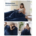 thumbnail image 6 of Sivio Weighted Blanket for Adults 60"x 80" 15lbs, Minky Heavy Blanket with Glass Beads for Bed Sofa Chair, Breathable Reversible for Calm Sleeping,  Queen Size Navy Blue, 6 of 9