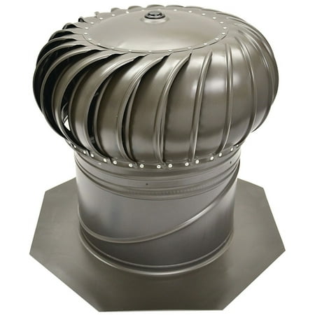 GAF Master Flow GIC12WW Internal Braced Rotary Turbine Ventilator, 12 in, Steel, Galvanized