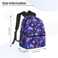thumbnail image 4 of Picia Skull daisy purple Large Capacity Backpack Classic Style Backpack Casual Backpack Water-Resistant School Work Travel Outdoor Backpack, 4 of 8