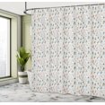thumbnail image 5 of Ambesonne Ski Pattern Shower Curtain, Pastel Winter People, 69"Wx84"L, Pale Taupe and Multicolor, 5 of 5