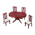 thumbnail image 2 of 5 Piezas Miniatura Mobiliario Modelo Set Comedor en Madera para Casa de Muñecas Accesorios Realistas de Simulación Juego de Habitación Apto para Juegos Infantiles Colección Manualidades, 2 of 9