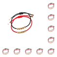 thumbnail image 2 of Sonducket 2 Pieces Tibetan Copper Beads Bracelet Bangle Lover Buddhist Drawstring Women Men Braided Lucky Hand Handmade Chain Cord 15-22cm 10Conjunto, 2 of 6
