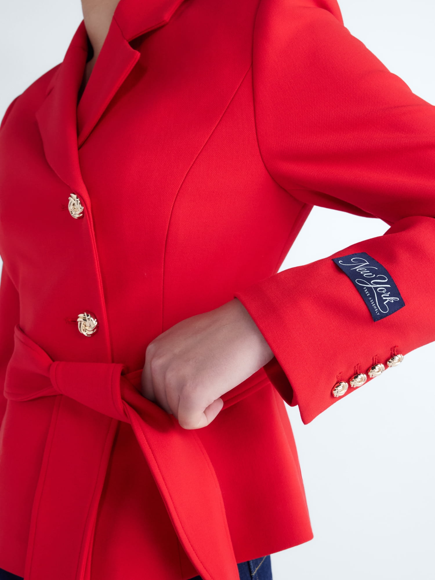 Free Assembly Women's and Women's Plus Asymmetric Belted Blazer, Sizes XXS-4X