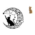 thumbnail image 1 of Escultura De Resina De Metal De Gato Negro Iluminado Por La Luna Para Decoración De Pared Y Escritorio, Regalo Para Amantes De Los Gatos, Estantería De Entrada, Adorno Artístico Para Sala De, 1 of 8