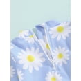 thumbnail image 5 of Bagilaanoe Toddler Baby Girl One-Piece Swimsuit Flower Print Long Sleeve Zipper Rashguard Swimwear 6M 12M 18M 24M 3T Kids Ruffle Bathing Suit, 5 of 8