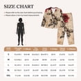 thumbnail image 4 of Yiaed Vintage Rose Botanical Art Print Pajamas Women's Long Sleeve Sleepwear Soft Button Down Loungewear Pjs Lounge Set Nightwear Womens Pajama Pants-XX-Large, 4 of 7
