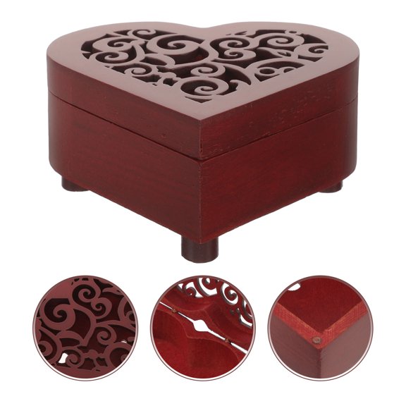 Raindrops Heart Shaped Wooden Box DIY Music Box Mechanism Music Box No Mechanism
