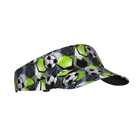 Vsdgher Football Print Adult Sunscreen Visor Cap,1 Piece of Sport Sun Visor Hats Adjustable Sun Hat for Outdoor Activities Fits for Women and Men (One Size)