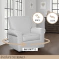 thumbnail image 5 of Evolur London Upholstered 360 Swivel l Glider I Rocker I Nursery Glider I Durable Soft Fabric in Gray Finish, 5 of 24