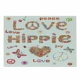 thumbnail image 1 of Groovy Cutting Board, Love Hippie Flowers Season Ladybird Ladybugs Nature Flourishes Art Print, Decorative Tempered Glass Cutting and Serving Board, Small Size, Multicolor, by Ambesonne, 1 of 1