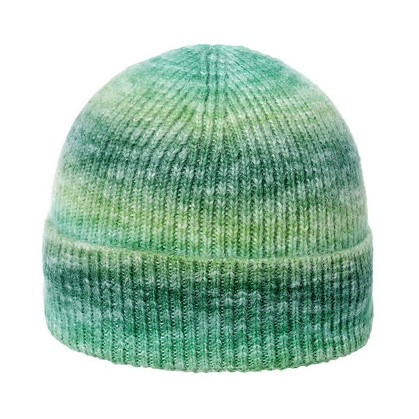 Sombreros de invierno de punto, a rayas, rizados, sin bordes, para el frío, cálidos para exteriores, de lana gruesa, para mujer