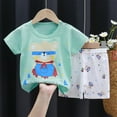 thumbnail image 2 of Uxgjfwu Toddler Summer Clothing Sets Printing Shorts Short Sleeve Tops Outfit Sets Round-Neck Shorts Sets, 2 of 4
