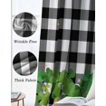 thumbnail image 3 of St. Patrick's Day Kitchen Curtains Lucky Shamrock Grasses Black White Plaid Cafe Short Curtains for Bathroom Blackout Window Curtain Small Window Treatment Drapes for Bedroom Living Room 27.5"x39"x2, 3 of 9