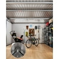 thumbnail image 4 of All-Weather Outdoor Metal Storage Shed with Windows and Lockable Doors – Durable, Weatherproof Galvanized Steel Garden Tool Shed – Dark Gray-1, 4 of 8