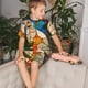 thumbnail image 4 of Balery Stained Glass Cat Art Conjunto de Pijama Infantil de Manga Corta con Estampado – Ropa de Dormir de Algodón Suave-3X-Large, 4 of 6