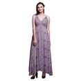 thumbnail image 1 of Bimba Leaves Women Summer Printed V Neck Long MaxiÂ&nbsp;DressÂ&nbsp;Holiday Resort Wear-Medium, 1 of 4