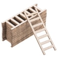 thumbnail image 1 of Escalera de madera miniatura Uxcell de 2.4" para casa de muñecas, color natural, paquete de 20, 1 of 1