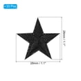 thumbnail image 2 of 5 Star Iron-on Patches, Sew Embroidered Patches Appliques Embellishments for Clothing Jackets, Black 33Pcs, 2 of 6