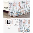 thumbnail image 3 of Seahorse Coastal Wrap Around Bed Skirts for California King Bed 16" Drop,Bed Skirt with Adjustable Elastic Belt Dust Ruffle Bed Valance Summer Beach Ocean Shell Jellyfish Starfish Bed Frame Cover, 3 of 7