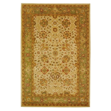 Safavieh Antiquities AT21F Cassius Oriental Area Rug - Ivory Embrace elegance and richness with a rug from the Safavieh Antiquities Collection. These rugs are inspired from 19th-century Persian designs  and feature stunning detail in a classic style ideal for traditional decor. Choose from a wide variety of rich bold colors and patterns. Each rug in this collection is hand-tufted in India from 100 percent premium wool. In hand-tufting  craftsmen use tools called tufting guns to individually insert each tuft into its place on the rug s predetermined pattern. The tufts are then trimmed and sheared to the appropriate length. Hand-tufting offers high density  a thick pile  and a plush feel. Once crafted  Safavieh Antiquities rugs are given a special herb wash for a distinctive luster  an aged patina  and an authentic touch  making them unique among rugs of their kind. Sizes offered in this rug: Following are all sizes for this rug. Please note that some may be currently unavailable due to inventory. Also please note that rug sizes may vary by up to 4 inches in dimensions listed. Dimensions: 2 x 3 ft. 3 x 5 ft. 4 x 6 ft. 5 x 8 ft. 6 x 9 ft. 7.6 x 9.6 ft. 8.3 x 11 ft. 9.6 x 13.6 ft. 3.6 x 3.6 ft. Round 6 x 6 ft. Round 8 x 8 ft. Round 2.3 x 4 ft. Runner 2.3 x 8 ft. Runner 2.3 x 10 ft. Runner 2.3 x 12 ft. Runner 4.6 x 6.6 ft. Oval 7.6 x 9.6 ft. Oval
