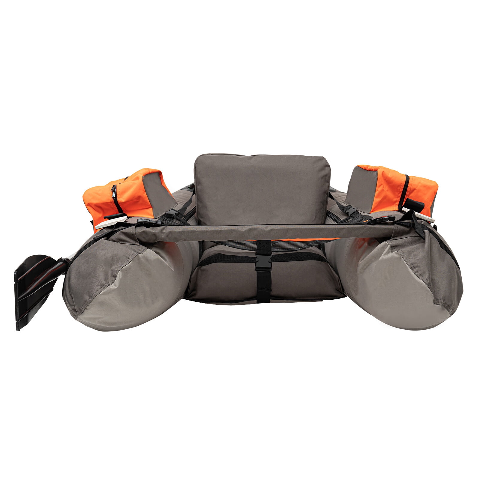 DENEST Inflatable Fishing Boat with Adjustable Backrest and Pump, 286.6 lbs Capacity