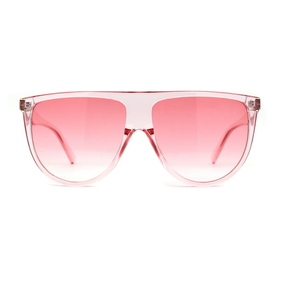 Womens Large Diva Flat Top 80s Mob Plastic Sunglasses All Pink