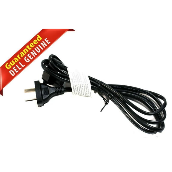 Dell Hammer-Head 2-Prong Right-angle AC Power Cord Cable PA-10 PA-12 DF771 WF476
