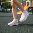thumbnail image 7 of YHOON Girls Slip on Shoes Lightweight Breathable Walking Shoes Child School Sneakers Pink Big Kid Size 3, 7 of 7