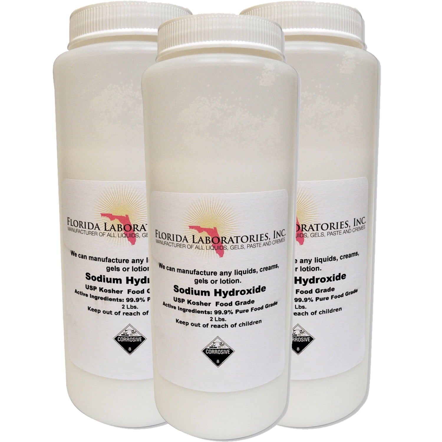 Sodium Hydroxide, 6Lbs (Pounds), Beads, 99.9 Pure Food Grade, Caustic