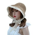 thumbnail image 5 of CoCopeaunts Summer Lace Sun Hats for Wide Brim Straw Beach Side Cap Women Panama Floppy Female Straw Hat Lace Solid Fringe Straw Hat, 5 of 6