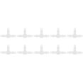 thumbnail image 1 of 10Pcs 3 Way Plastic Fitting Pressure Temperature Resistant T Shaped Tee 1/2 Barb Fitting7.9, 1 of 5
