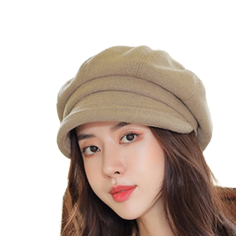Fall Beret Hat Khaki Wool Nylon One Size Wool Beret Hat for Women, Classic French Beret Hat, Women  main image 2