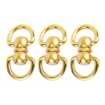 thumbnail image 1 of OUSITAID Copper Keychain 3pcs Vintage Brass Double Rotation Key Rings Convenient Durable Hardware Connector for Home Office Use, 1 of 5
