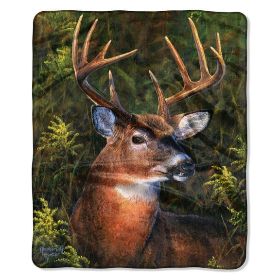 American Heritage, "September Whitetail" Throw Blanket, 50”x 60”