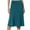 Blue, variant on Pitauce Womens Midi Skirts Summer Casual A Line Skirt High Waisted Stretch Knee Length Skirt for Work Office Business