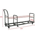 thumbnail image 3 of Vertical Multifunctional Folding Chair Cart, L-Shape Horizontal Placement Chair Cart,Heavy Metal Folding Chair Storage Rack for 35 Plastic Resin and 15 Wood Folding Chairs, 3 of 6