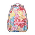 thumbnail image 1 of Colorful Retro Style Waterproof School Backpack, Adjustable Straps, Large Capacity Durable Oxford Cloth Bag Featuring Symmetrical Plaid Pattern for Student and Student, 1 of 2