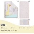 thumbnail image 4 of Sweet Baba 3 PC Safari Theme Crib Bedding Set for Boys Girls, Grey Elephant Baby Nursery Set, 100% Cotton Crib Sheet, Crib Skirt, Crib Comforter Included, 4 of 5