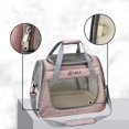 thumbnail image 4 of Bolso para mascotas, bolso portátil para mascotas con ventana lateral de malla transparente grande, bolso de viaje con un hombro, bolso portátil para gatos negros, 4 of 5