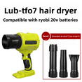 thumbnail image 1 of 40000PRM para Ryo*bi Batería Li-ion de 18V Ajustable, Boquilla Libre, Ventilador Portátil Chorro Turbo Soplador Diseño Ligero para Hojas, Polvo Nieve, Cuidado Del Césped, Limpieza Del Patio, 1 of 5