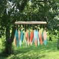 thumbnail image 5 of Blue Handworks Wind Chimes Coral and Teal Glass Wind Chime Garden Decor, 5 of 9