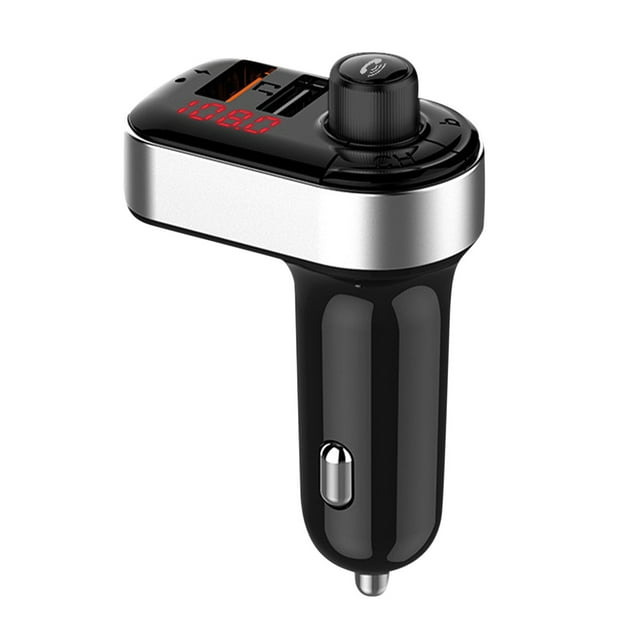Lksixu USB In-Car Adapter Wireless Bluetooth Kit QC3.1 Fast USB Charger Hands FM Bluetooth Transmitter InCar Adapter Electronics for Home Office School