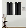 thumbnail image 2 of Gorgeous Home Linen 1-Piece GHL30 Thermal Blackout Grommet Window Tier 28"x36" Black, 2 of 5