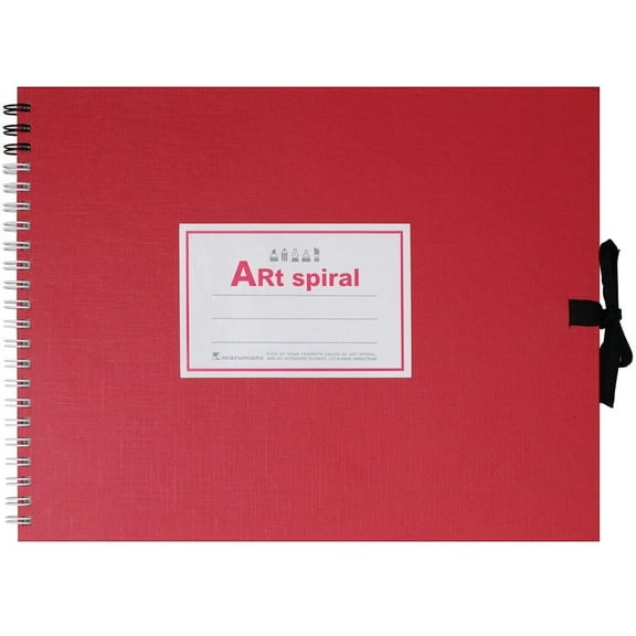 Maruman S312-01 F2 Art Spiral Sketchbook, Thick Drawing Paper, Red, 24 Sheets
