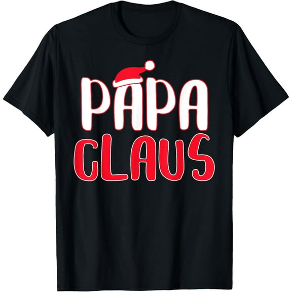 Playful Comfort Tee - Papa Claus T-Shirt Santa Papa Christmas Shirt T-Shirt